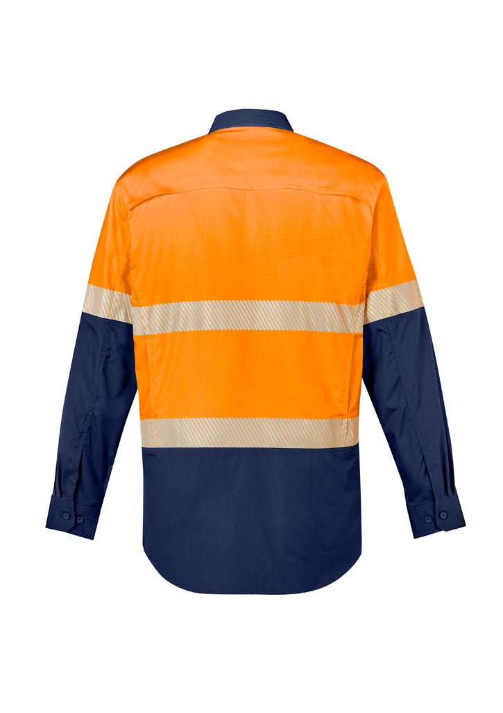 Syzmik Mens Rugged Cooling Hi Vis Segmented Tape L/S Shirt ZW229 - Icon Tshirts