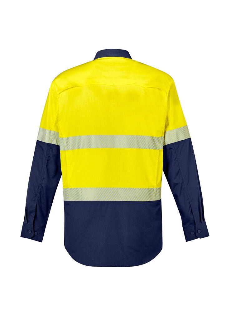 Syzmik Mens Rugged Cooling Hi Vis Segmented Tape L/S Shirt ZW229 - Icon Tshirts