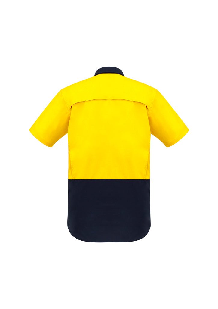 Syzmik Mens Rugged Cooling Hi Vis Spliced S/S Shirt ZW815 - Icon Tshirts