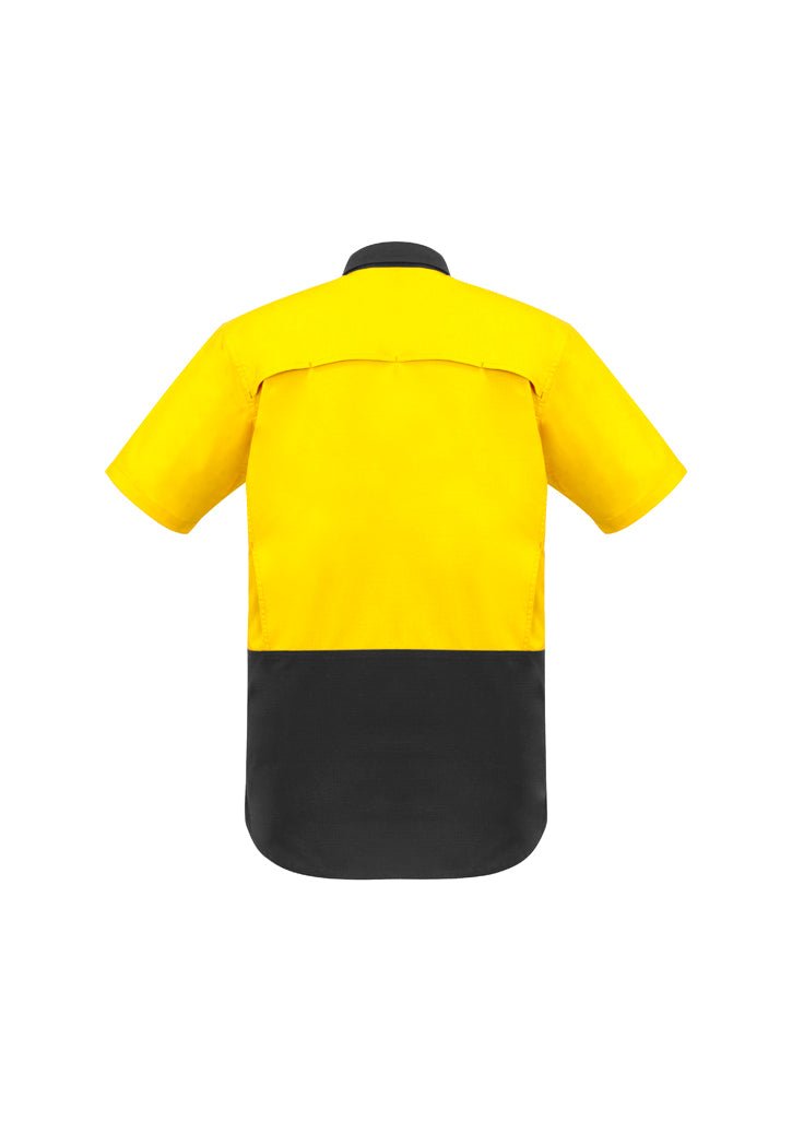 Syzmik Mens Rugged Cooling Hi Vis Spliced S/S Shirt ZW815 - Icon Tshirts