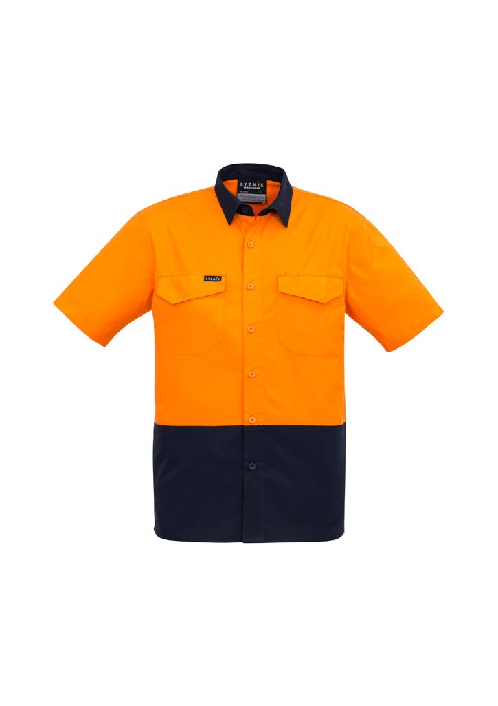 Syzmik Mens Rugged Cooling Hi Vis Spliced S/S Shirt ZW815 - Icon Tshirts