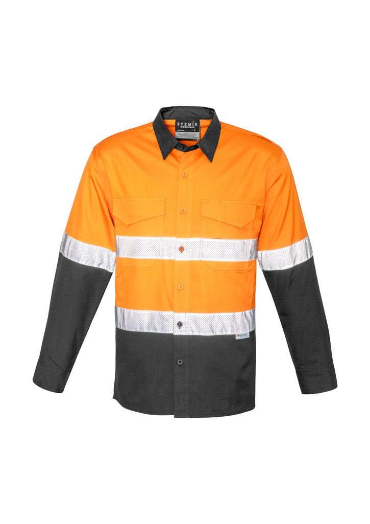Syzmik Mens Rugged Cooling Taped Hi Vis Spliced Shirt ZW129 - Icon Tshirts