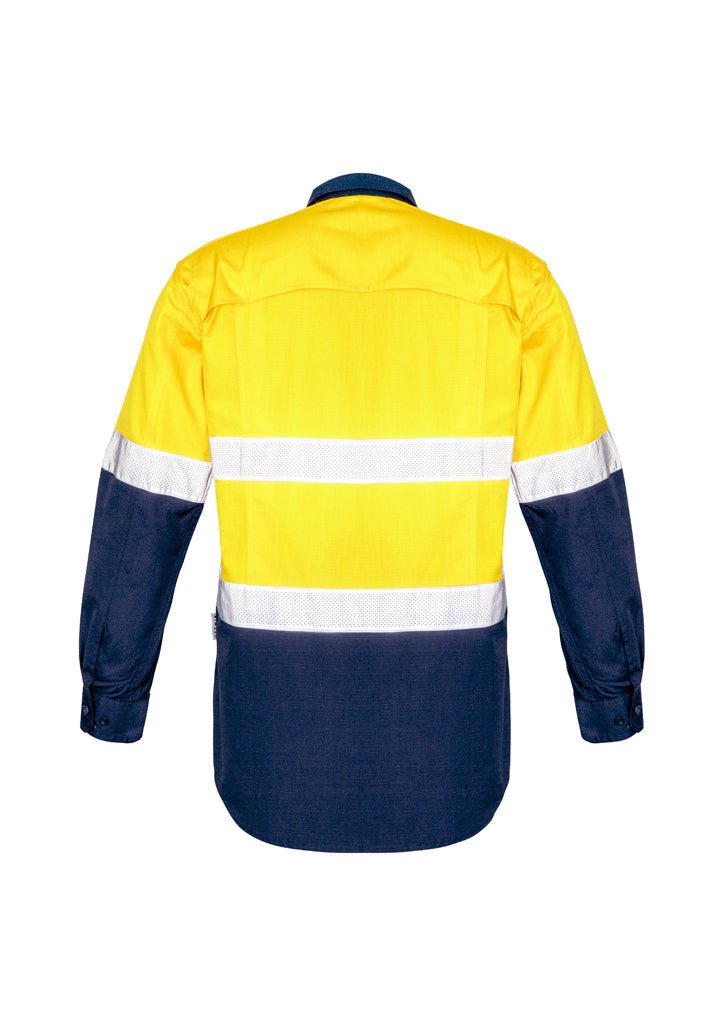 Syzmik Mens Rugged Cooling Taped Hi Vis Spliced Shirt ZW129 - Icon Tshirts