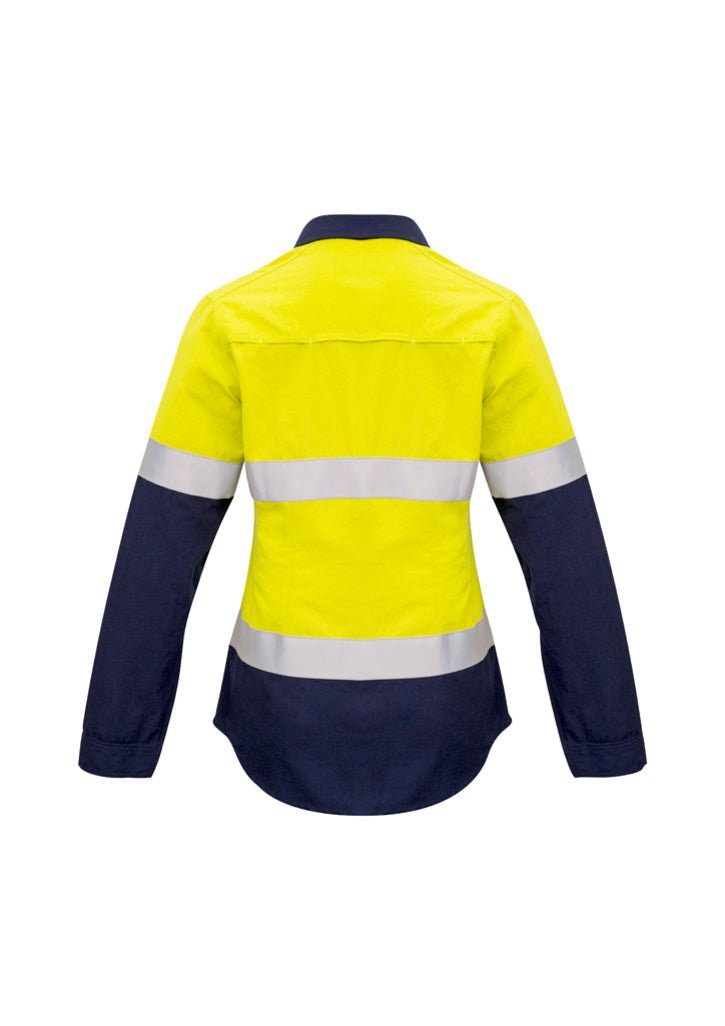 Syzmik Womens FR Closed Front Hooped Taped Spliced Shirt ZW131 - Icon Tshirts