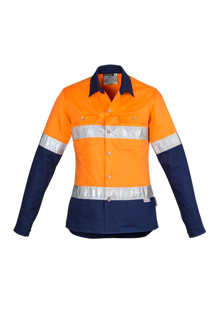 Syzmik Womens Hi Vis Spliced Industrial Shirt - Hoop Taped v - Icon Tshirts