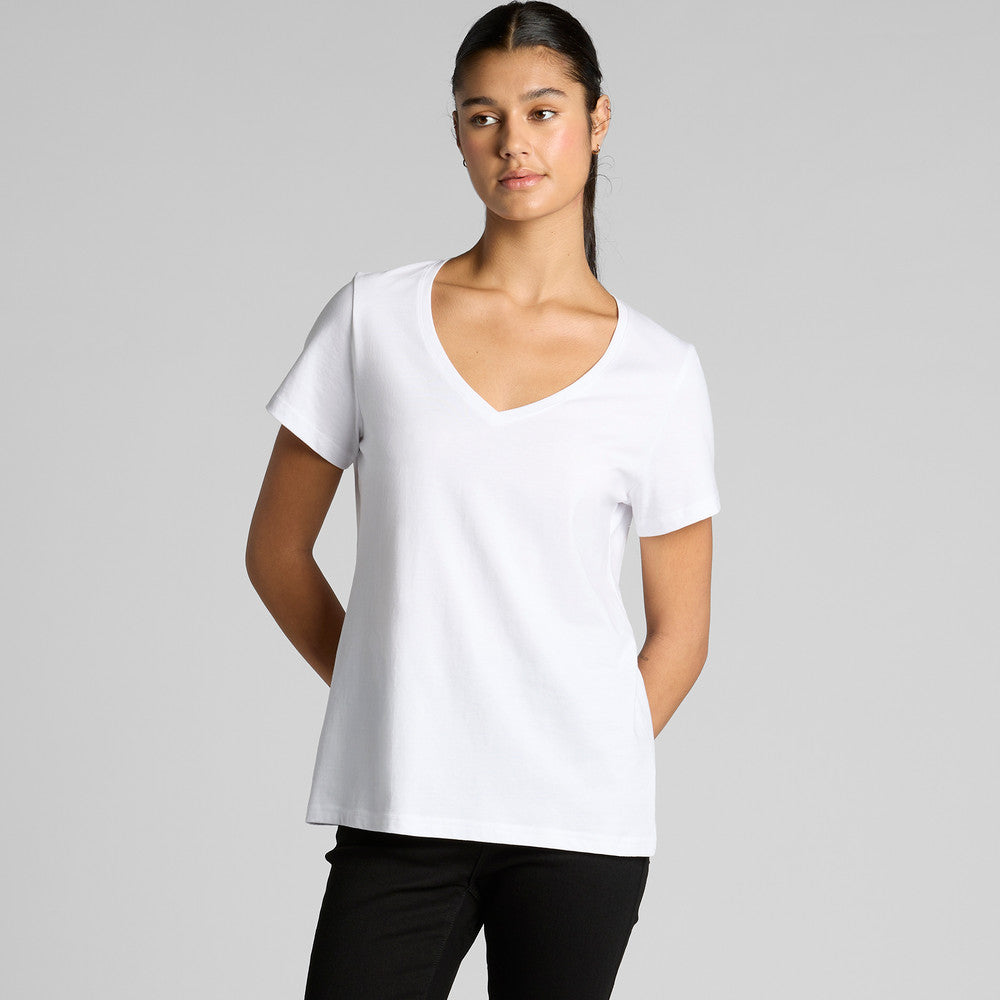 4023 WOS MAPLE V NECK TEE