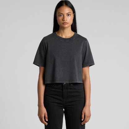 4086 WOS STONE WASH HEAVY CROP