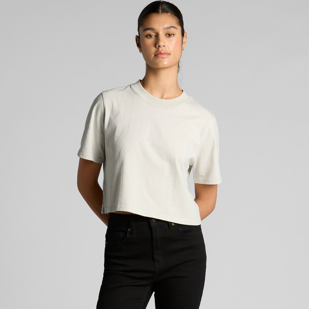 4089 WOS HEAVY FADED CROP TEE