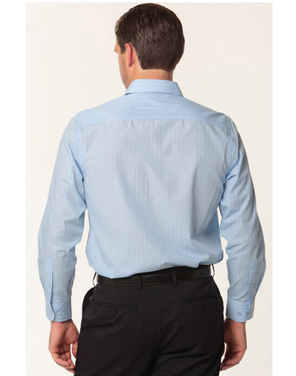 Benchmark M7222 Men's Pin Stripe Long Sleeve Shirt