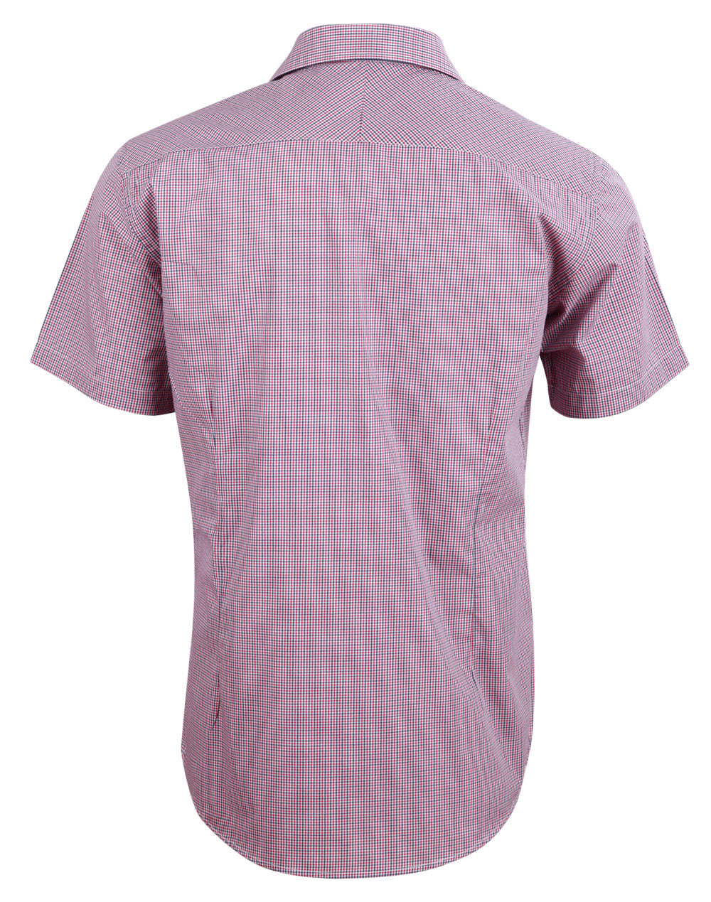 Benchmark M7340S Men’s Two Tone Mini Gingham Short Sleeve Shirt