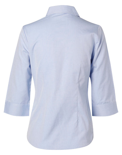 Benchmark M8040Q Women's CVC Oxford 3/4 Sleeve Shirt