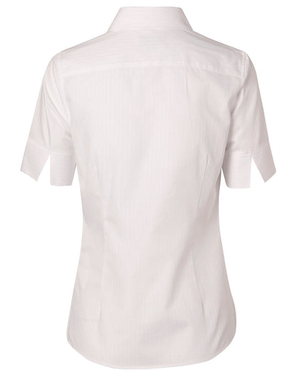 Benchmark M8100S Women's Self Stripe Short Sleeve Shirt