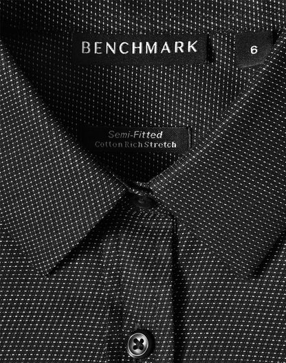 Benchmark M8400L ASCOT LADIES LONG SLEEVE DOT JACQUARD STRETCH SHIRT