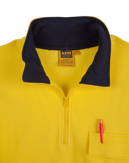 AIW SW48 HI-VIS TWO TONE COTTON FLEECE SWEAT