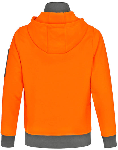 AIW SW78 UNISEX HI VIS ¼ ZIP PREMIUM FLEECE HOODIE