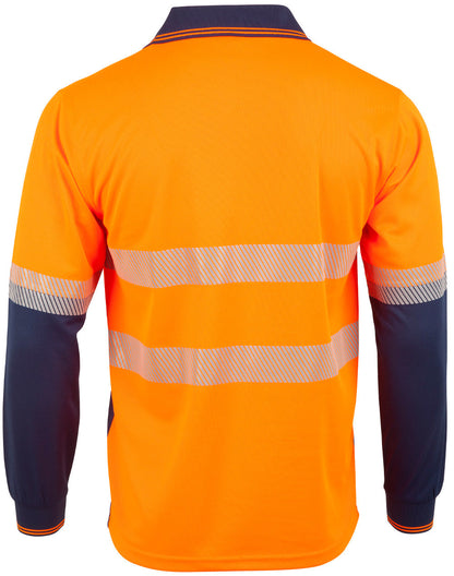 SW86 UNISEX COOLDRY® SEGMENTED LS POLO