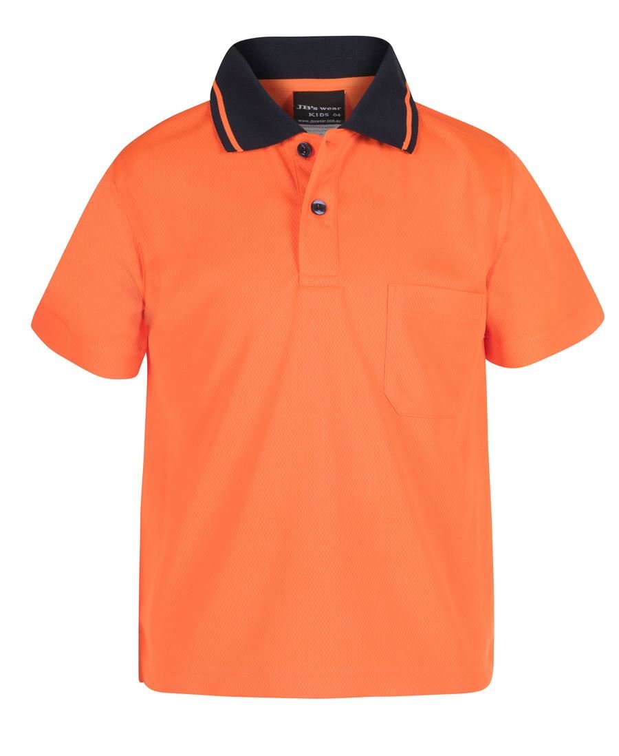 ADULTS AND KIDS HI VIS NON CUFF TRADITIONAL POLO 6HVNC - Icon Tshirts