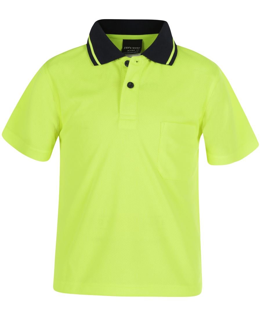 ADULTS AND KIDS HI VIS NON CUFF TRADITIONAL POLO 6HVNC - Icon Tshirts