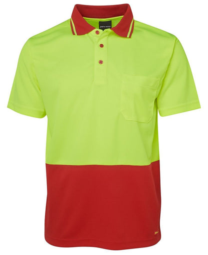 Adults Hi Vis Non Cuff Traditional Polo 6HVNC - Icon Tshirts