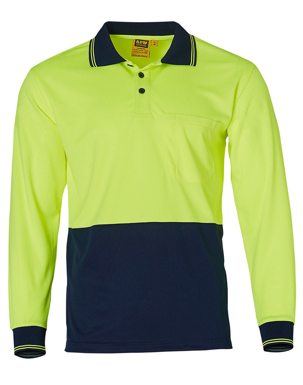 AIW SW05CD High Visibility Long Sleeve Polo - Icon Tshirts