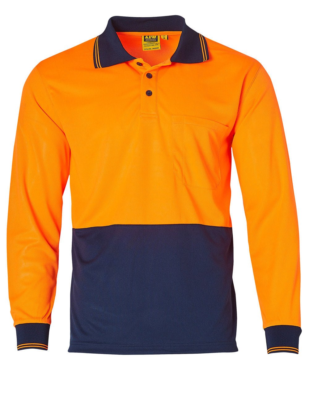 AIW SW05CD High Visibility Long Sleeve Polo - Icon Tshirts