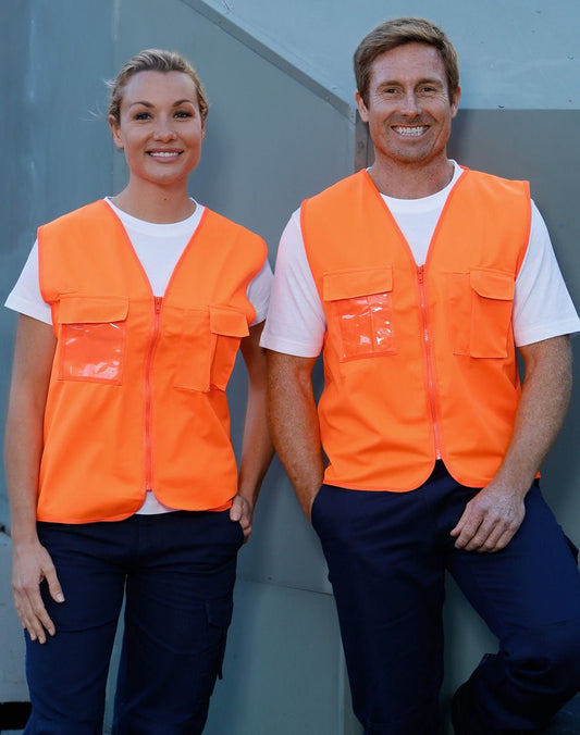 AIW SW41 Hi-Vis SAFETY VEST with ID POCKET - Icon Tshirts