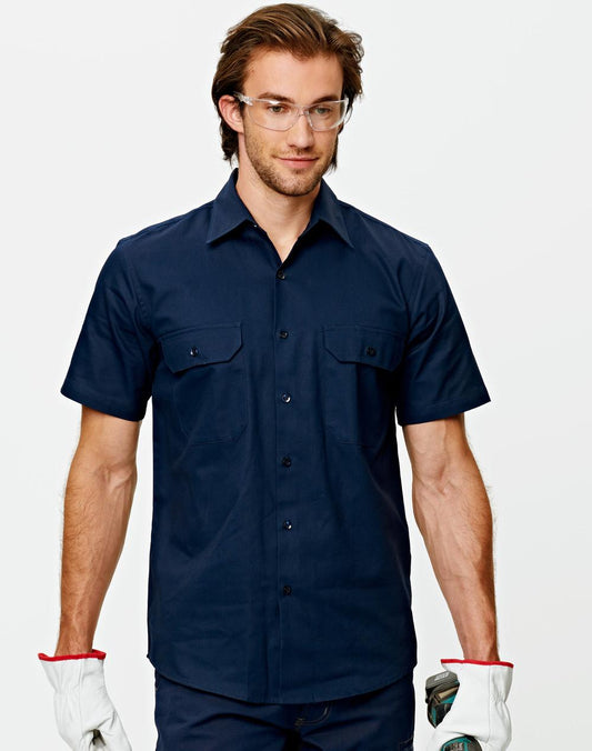 AIW WT03 Cotton Drill Short Sleeve Work Shirt - Icon Tshirts