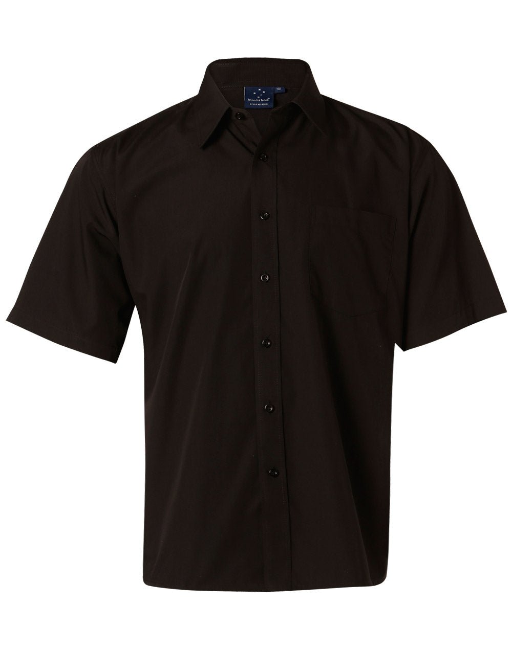 Benchmark BS01S Men's Poplin Short Sleeve Business Shirt - Icon Tshirts