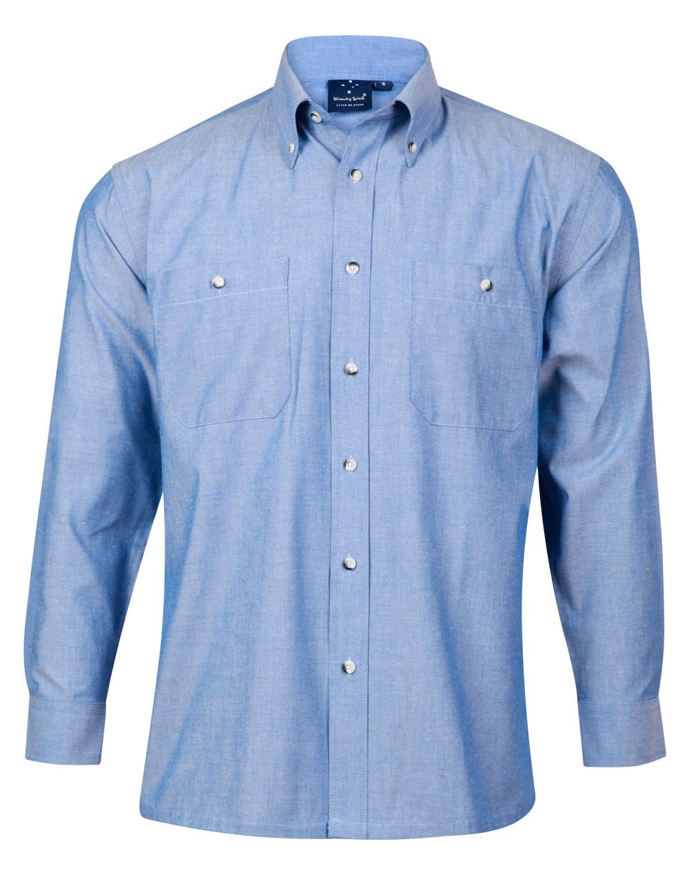 Benchmark BS03L Men's Chambray Long Sleeve - Icon Tshirts