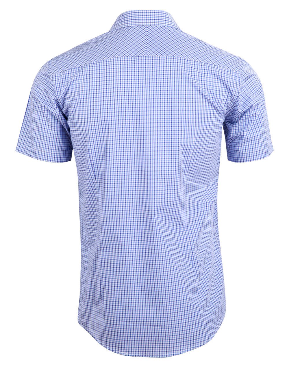 Benchmark M7320S Men’s Multi-Tone Check Short Sleeve Shirt - Icon Tshirts