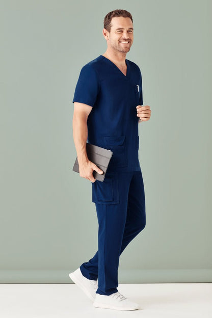 Biz Care Mens Avery V-Neck Scrub Top CST945MS - Icon Tshirts
