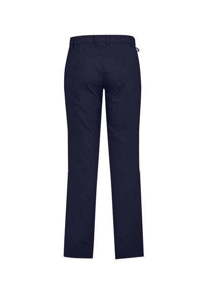BIZ CARE MENS COMFORT WAIST FLAT FRONT PANT CL958ML - Icon Tshirts