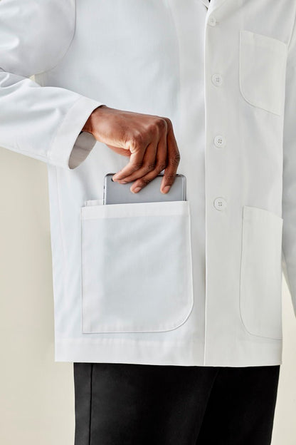 BIZ CARE MENS HOPE CROPPED LAB COAT CC144MC - Icon Tshirts