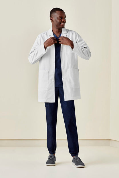 BIZ CARE MENS HOPE LONG LINE LAB COAT CC144ML - Icon Tshirts