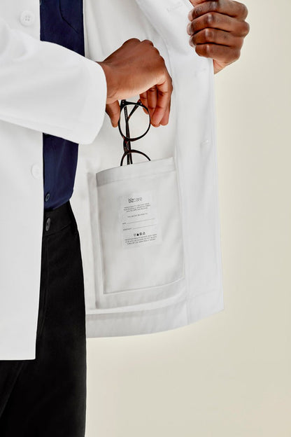 BIZ CARE MENS HOPE LONG LINE LAB COAT CC144ML - Icon Tshirts