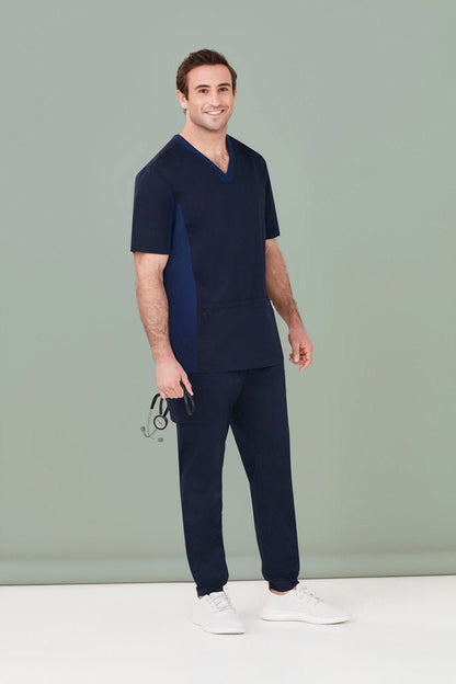 Biz Care Mens Riley Slim Leg Jogger Scrub Pant CSP042ML - Icon Tshirts