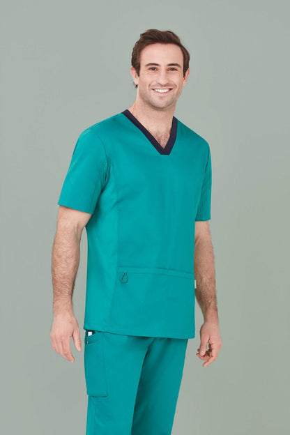 Biz Care Mens Riley V-Neck Scrub Top CST043MS - Icon Tshirts