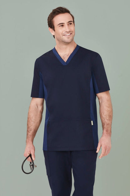 Biz Care Mens Riley V-Neck Scrub Top CST043MS - Icon Tshirts