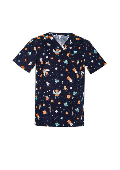 BIZ CARE MENS SPACE PARTY SCRUB TOP CST148MS - Icon Tshirts