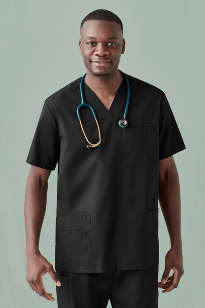 Biz Care MENS TOKYO V-NECK SCRUB TOP CST141MS - Icon Tshirts
