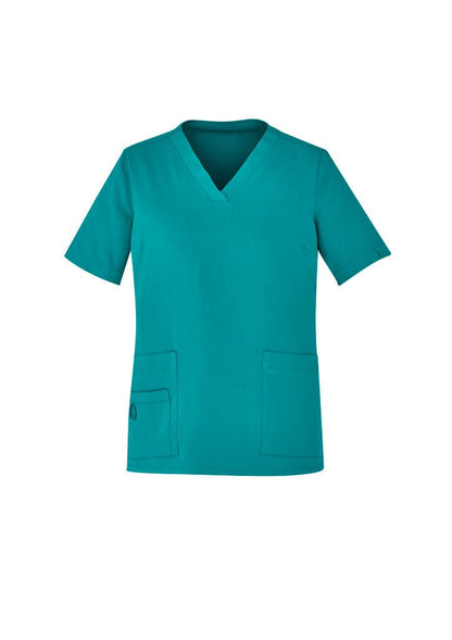 Biz Care WOMENS AVERY EASY FIT V-NECK SCRUB TOP CST941LS - Icon Tshirts