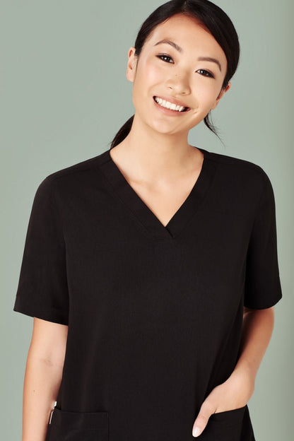 Biz Care WOMENS AVERY EASY FIT V-NECK SCRUB TOP CST941LS - Icon Tshirts