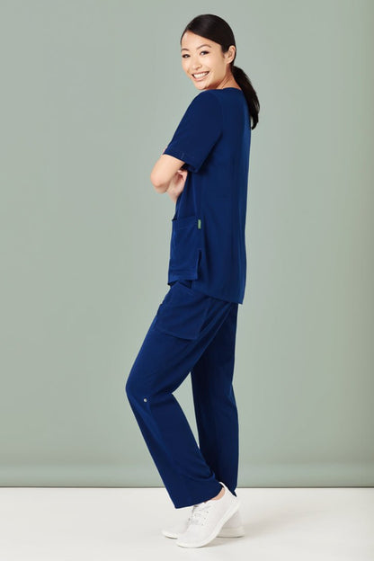 Biz Care Women's Avery Multi-Pocket Straight Leg Pant CSP944LL - Icon Tshirts