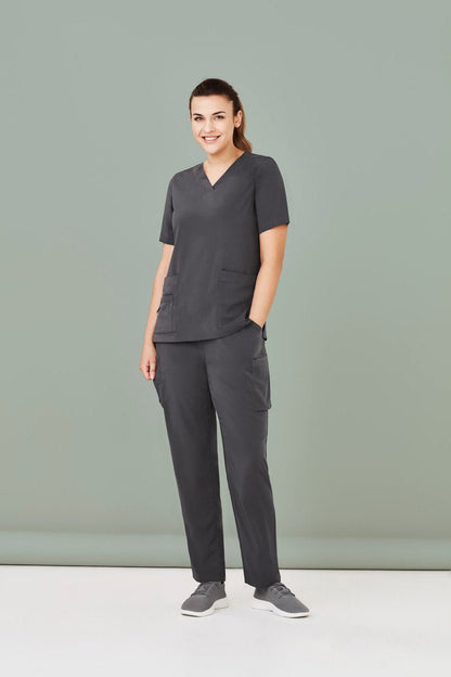 Biz Care Women's Avery Multi-Pocket Straight Leg Pant CSP944LL - Icon Tshirts