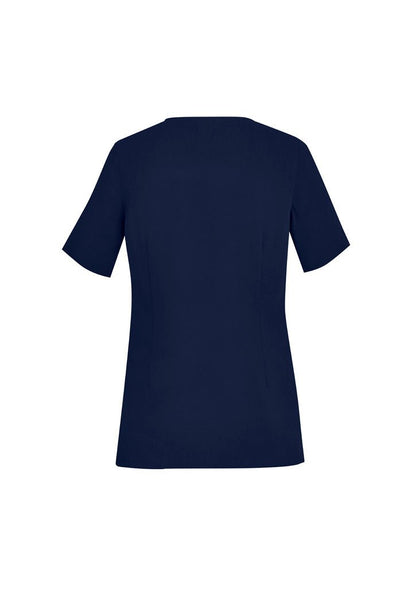 Biz Care Womens Avery Tailored Fit Round Neck Scrub Top CST942LS - Icon Tshirts