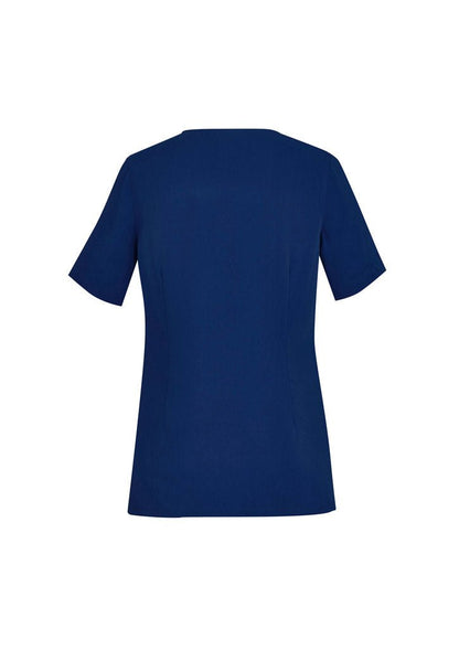 Biz Care Womens Avery Tailored Fit Round Neck Scrub Top CST942LS - Icon Tshirts