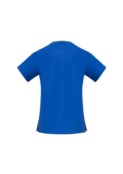 Biz care Womens Contrast Crossover Scrub Top H10722 - Icon Tshirts
