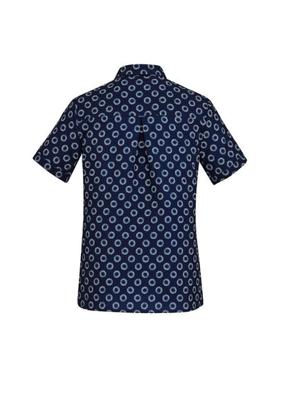BIZ CARE WOMENS FLORENCE DAISY PRINT SHORT SLEEVE SHIRT CS948LS - Icon Tshirts