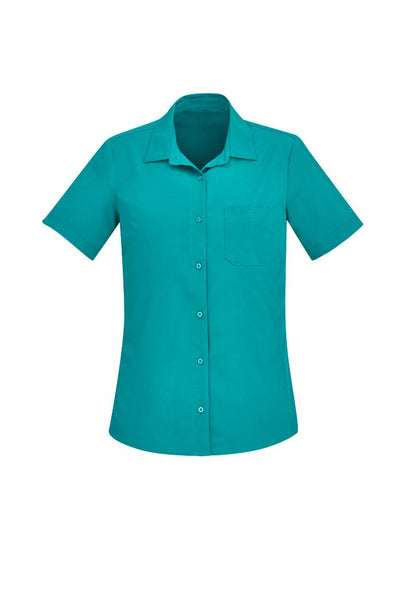 BIZ CARE WOMENS FLORENCE SHORT SLEEVE SHIRT CS947LS - Icon Tshirts