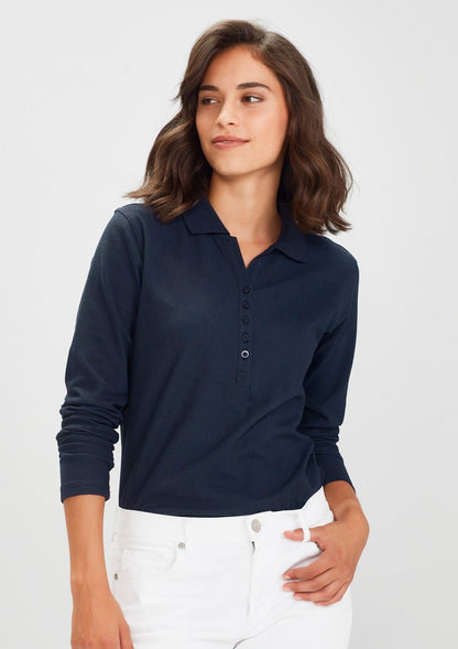 Crew Ladies L/S Polo - P400LL - Icon Tshirts